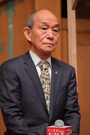 映画『十二単衣を着た悪魔』完成披露報告会に登場した笹野高史