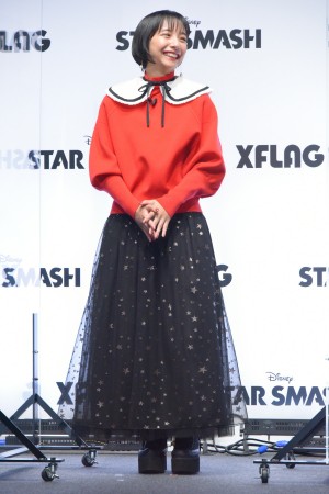 ディズニー新作ゲーム『STAR SMASH』発表会に登場した山之内すず