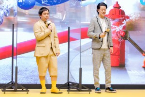 映画『トムとジェリー』応援団結成イベントに登場した霜降り明星