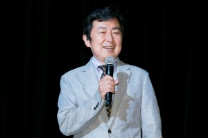 映画『ゴジラvsコング』ジャパンプレミアイベントでMCを務めた笠井信輔アナウンサー