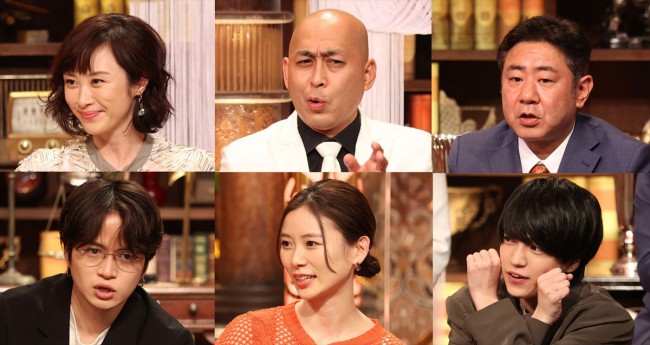『世界法廷ミステリー 罪からの逃亡者』にゲスト出演する(上段左から)山口もえ、錦鯉・長谷川雅紀&渡辺隆、(下段左から)Sexy Zone・菊池風磨、朝日奈央、なにわ男子・西畑大吾