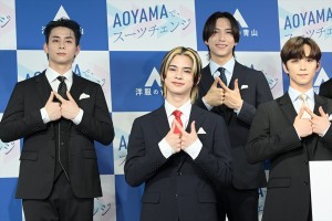 INI、洋服の青山 2023年フレッシャーズ新CM発表会に登場