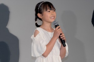 柚穂、映画『渇水』完成披露舞台挨拶に登場