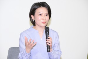 星麻琴アナウンサー、『ニュースウオッチ9』&『サタデーウオッチ9』取材会に登場