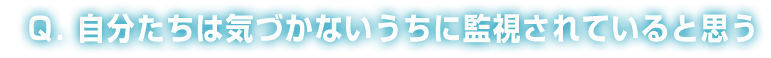 Q：自分たちは気づかないうちに監視されていると思う