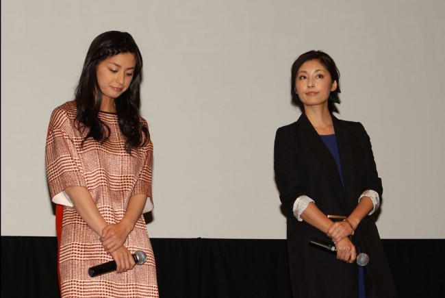 尾野真千子、常盤貴子、「疑惑」完成披露試写会