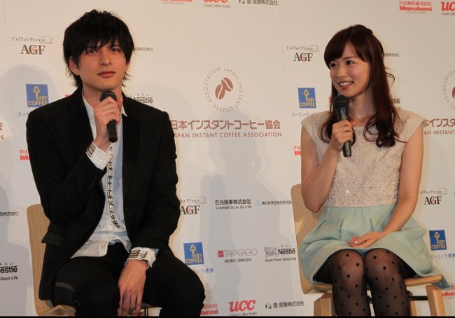第一回インスタントコーヒー大使発表会20121126、皆藤愛子、城田優