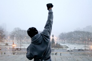 のぼりきったところで右手を高々と上げよう！