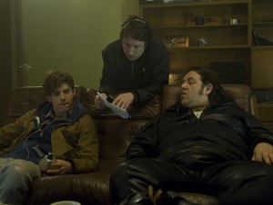 「アタック・ザ・ブロック」ジョー・コーニッシュ監督（中央）、ニック・フロスト（右）