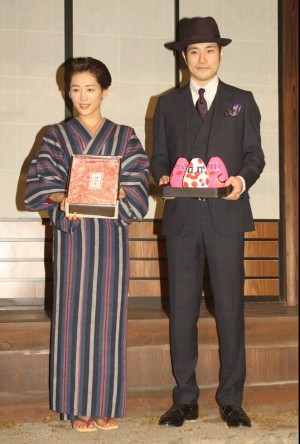 NHK大河ドラマ 主役バトンタッチ・セレモニーに出席した、綾瀬はるか、松山ケンイチ