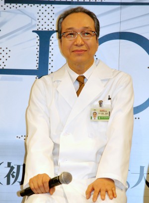 フジテレビ系新ドラマ「ラストホープ」制作発表会見に出席した、小日向文世