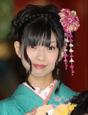 新成人となり華やかな晴れ着を披露したSKE48日置実希