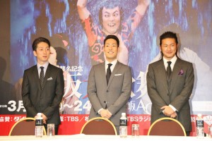 （左から）中村七之助、中村勘九郎、中村獅童