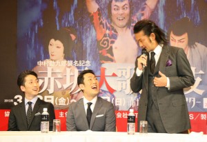 （左から）中村七之助、中村勘九郎、中村獅童