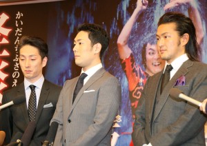 （左から）中村七之助、中村勘九郎、中村獅童