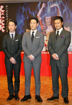 （左から）中村七之助、中村勘九郎、中村獅童