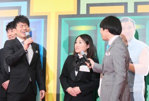 「R-1ぐらんぷり 2013」決勝進出者発表会見　雨上がり決死隊とキンタロー。