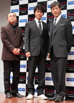 水谷俊之監督（左）、上川隆也（中央）、柴田恭兵（右）　