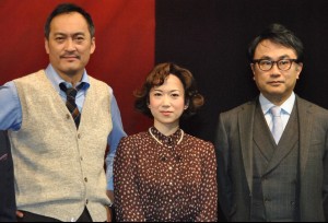 三谷幸喜演出舞台「ホロヴィッツとの対話」囲み取材、渡辺謙、和久井映見、三谷幸喜
