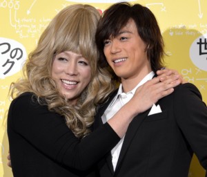 画「世界にひとつのプレイブック」公開イベントに出席した塩谷瞬とKABA.ちゃん