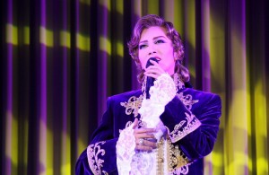 会見前に行われたパフォーマンス、フェルゼン役：壮一帆