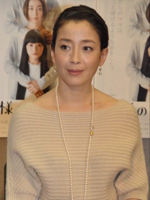 「神様のボート」完成披露試写会に出席した、宮沢りえ