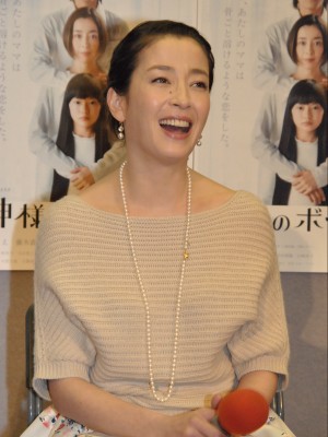 「神様のボート」完成披露試写会に出席した、宮沢りえ