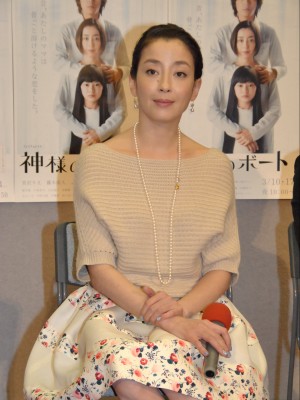 「神様のボート」完成披露試写会に出席した、宮沢りえ