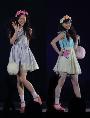 乃木坂46白石麻衣（左）＆西野七瀬（右）、GirlsAward　2013 SPRING／SUMMER