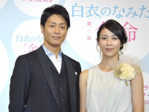昼帯ドラマ「白衣のなみだ 第一部 余命」制作発表会見に出席した、永井大、水野美紀