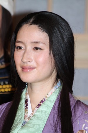 大型時代劇「女信長」記者発表に出席した、小雪