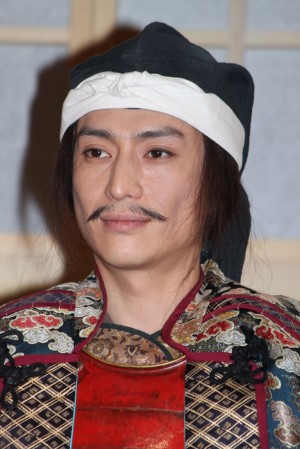 大型時代劇「女信長」記者発表に出席した、伊勢谷友介