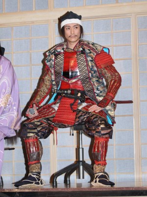 大型時代劇「女信長」記者発表に出席した、伊勢谷友介