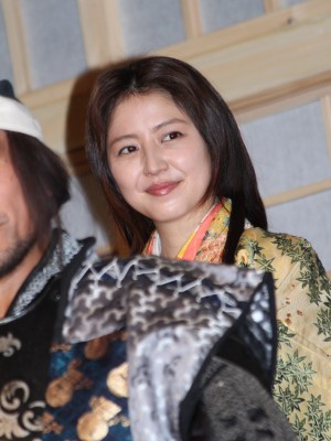 大型時代劇「女信長」記者発表に出席した、長澤まさみ