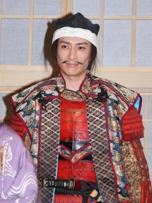 大型時代劇「女信長」記者発表に出席した、伊勢谷友介