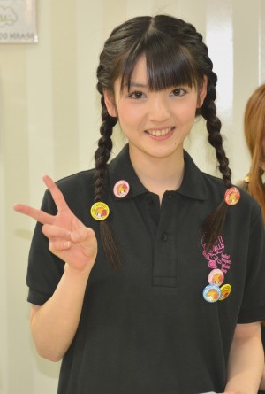 ハロプロショッププレオープンに来店した道重さゆみ