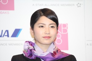 ANAとの共同プロジェクトイベントに参加した、横山由依