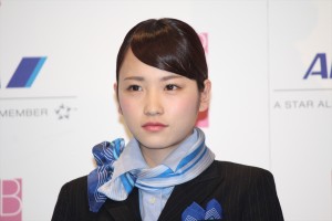 ANAとの共同プロジェクトイベントに参加した、川栄李奈