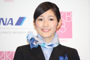 ANAとの共同プロジェクトイベントに参加した、渡辺麻友