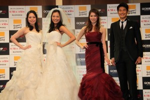 『ゴシップガール　シーズン5』日本初放送記念イベントに登場した、窪田麻佑、松尾幸実、中村恵理子、鈴木貴之