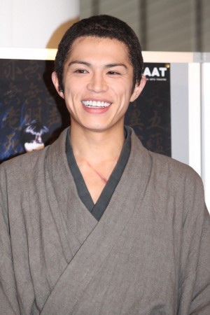 舞台『耳なし芳一』公開稽古前に囲み取材に応じてくれた、山本裕典