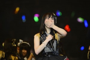 SKE48単独ライブ『SKE48 春コン 2013「変わらないこと。ずっと仲間なこと」』13日公演　組閣発表の模様　チームEリーダーに任命された松井玲奈