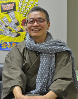 気さくにインタビューに答えてくれた大地丙太郎監督