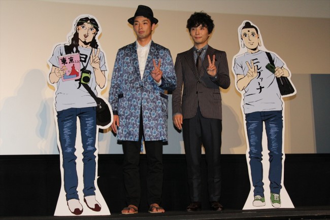 『聖☆おにいさん』完成披露試写会に登場した森山未來、星野源