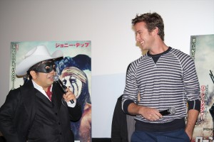 『ローン・レンジャー』来日記者会見に登場した天野ひろゆき、アーミー・ハマー