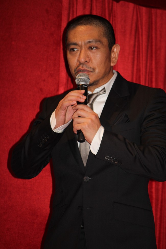 松本人志監督最新作『R100』製作報告会見に登場した松本人志監督