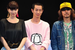 『俺俺』特別試写会に登場した内田有紀、加瀬亮、三木聡監督