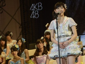 ＜第5回AKB48選抜総選挙＞開票イベントの模様　3位　渡辺麻友（AKB48）101,210票