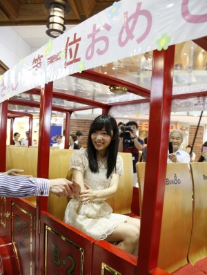 さしこ、故郷の大分市に凱旋訪問（JR大分駅訪問）