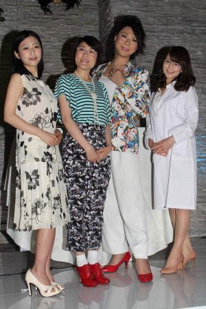 テレビ東京特別番組『みつ星の館』囲み取材会に出席した、壇蜜、光浦靖子、ミッツ・マングローブ、秋元玲奈アナウンサー